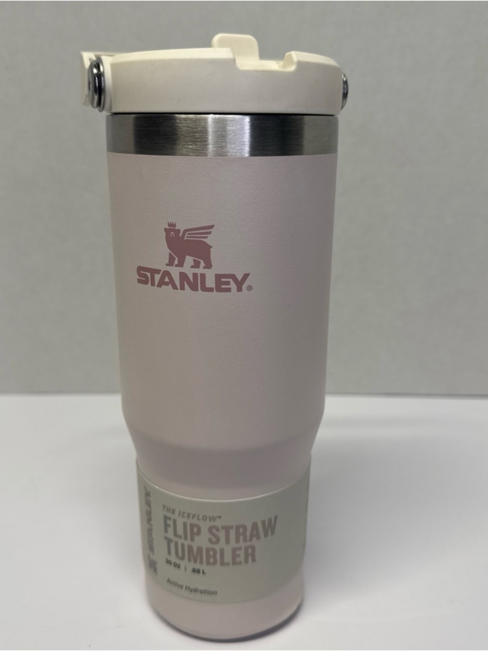 Stanley IceFlow Flip Straw Tumbler 30oz Rose Quartz Pink Insulated Cup